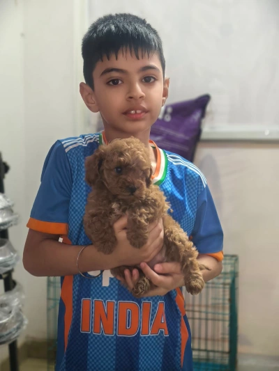 Happy customer with puppy 6